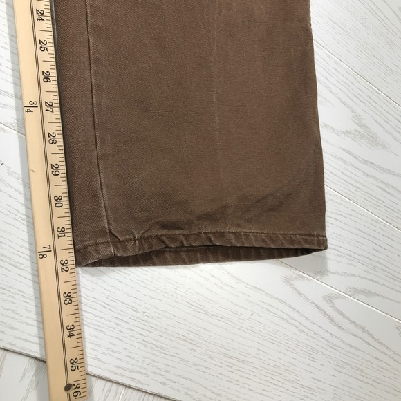 Vintage Dickies Carpenter Jeans 42x32 Brown Canvas Cotton Baggy Hip Hop Skater - Picture 8 of 13